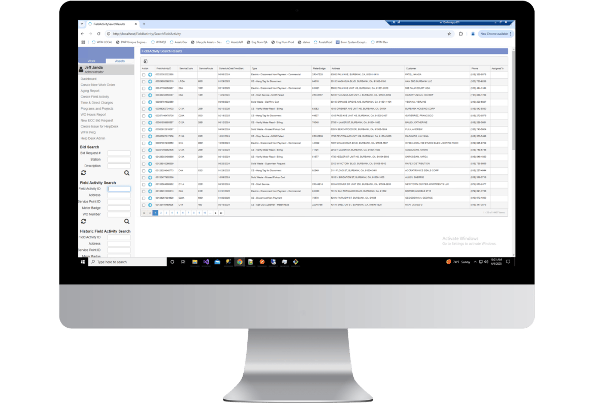 3-GIS | Lifecycle on monitor