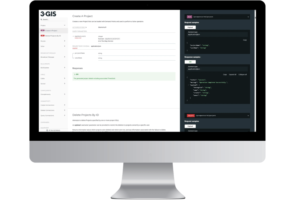 3-GIS | Web API documentation on monitor