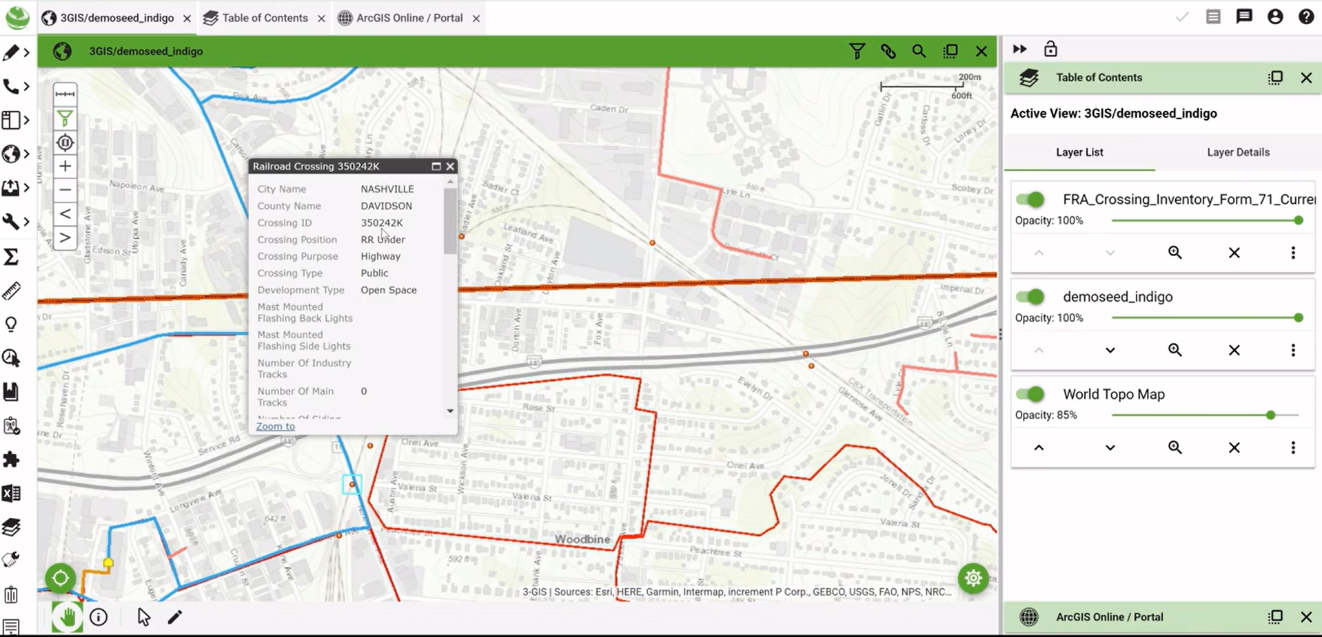Collecting railroad crossing information for fiber planning