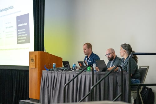 Team 3-GIS presenting on operationalizing Esri's Telecom Domain Network