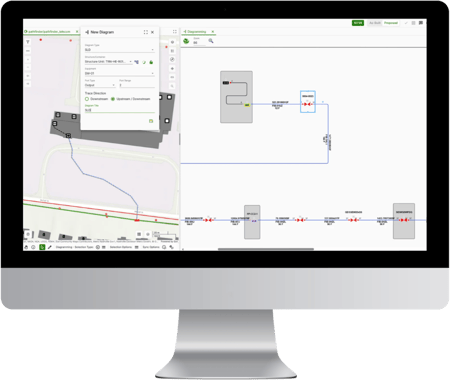 3-GIS | Diagramming on monitor screen