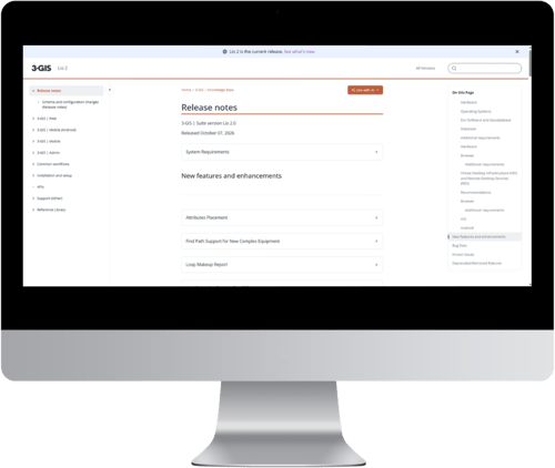 3-GIS Knowledge Base on a screen