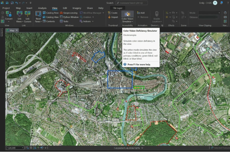 Making maps inclusive: Supporting colour vision deficiency using GIS